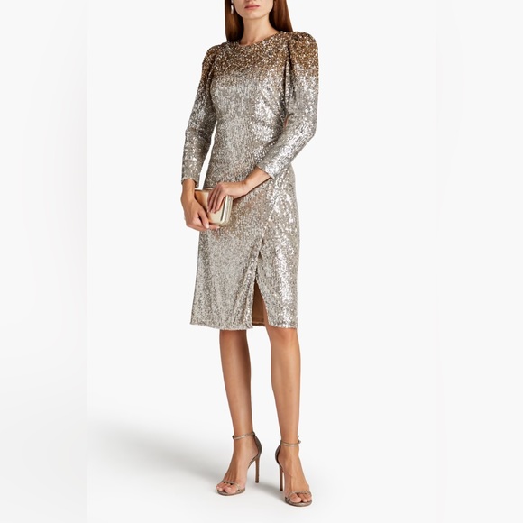 Sachin and Babi Harper Mesh Midi Dress Size 10 - Picture 1 of 11